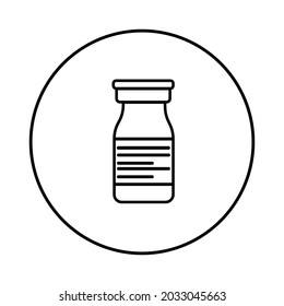 ampoule with medicine and syringe. Timely vaccination against Covid-19