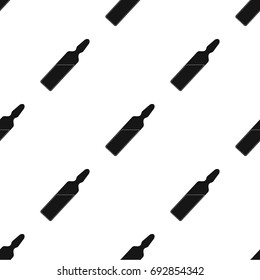 Ampoule with medicine.Medicine single icon in black style vector symbol stock illustration web.