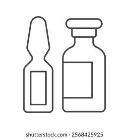 Ampoule thinline icon , vector, pixel perfect, illustrator file