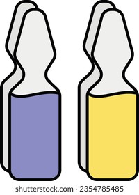 ampoules color outline icon design style