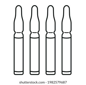 AMPOULES ICON FOR INJECTION AND FOR HEALTH OR AESTHETICS