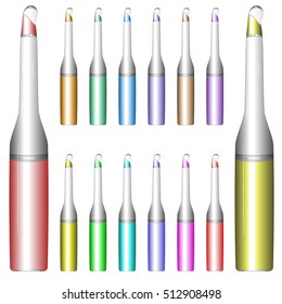 ampoules with liquid medicine. Vector