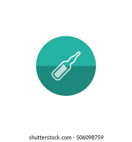 Ampule icon in flat color circle style. vaccine antibody serum