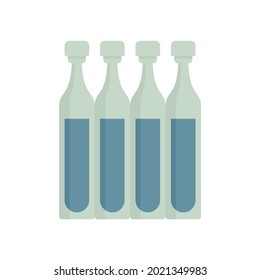 Ampule set icon. Flat illustration of ampule set vector icon isolated on white background