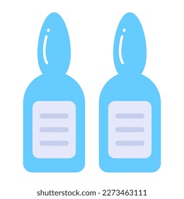 Ampules vector design in trendy style, easy to edit