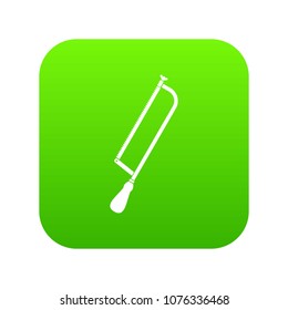 Amputation and surgical saw icon digital green for any design isolated on white vector illustration