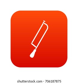 Amputation and surgical saw icon digital red for any design isolated on white vector illustration