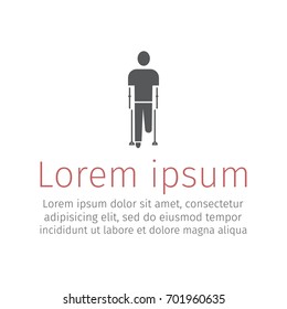 Amputee icon. Vector sign for web graphics.