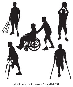 Amputee Silhouettes 11 svg