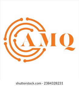AMQ letter design.AMQ letter technology logo design on white background.AMQ Monogram logo design for entrepreneur and business.