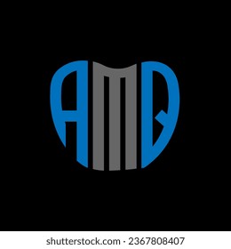 AMQ letter logo creative design. AMQ unique design.
