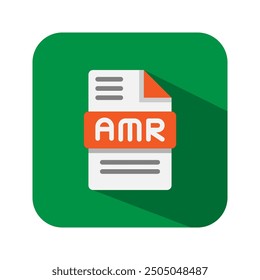 Amr document file audio icons. extension, format, files type icon. Vector illustration.