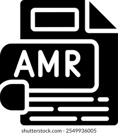 AMR Glyph Icon Vector Design