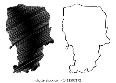 Amran Governorate (Governorates of Yemen, Republic of Yemen) map vector illustration, scribble sketch 'Amran map