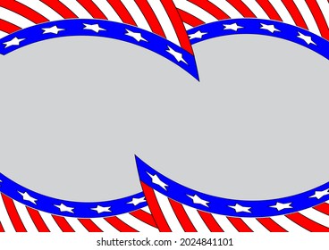 amrican flag flyer. abstract vector template