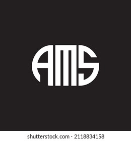 AMS letter logo design on black background. AMS 
creative initials letter logo concept. AMS letter design.
