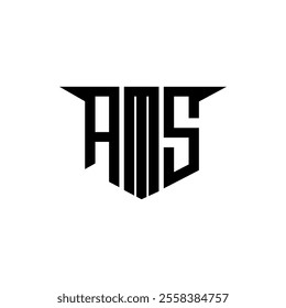 AMS letter logo design with white background in illustrator, vector logo modern alphabet font overlap style, calligraphy designs for logo, Poster, Invitation, etc.