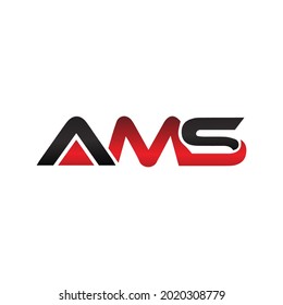 Vector de diseño de logotipo de monograma AMS