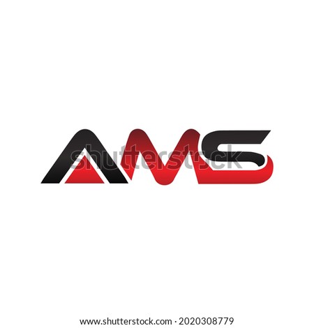 AMS Letter monogram Logo Design Vector