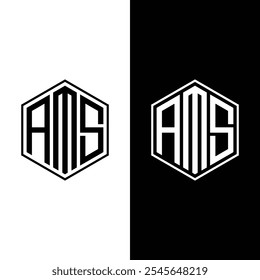 AMS Logo Design Inspiration Unique Identity Stock Vector