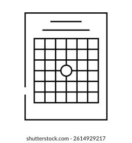 amsler table ophthalmology line icon vector. amsler table ophthalmology sign. isolated contour symbol black illustration