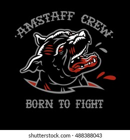 Amstaff crew vector emblem.