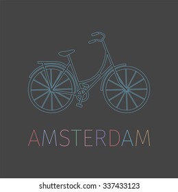 Amsterdam. Bicycle icon