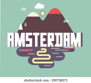 Amsterdam city in is a beautiful destination to visit for tourism.