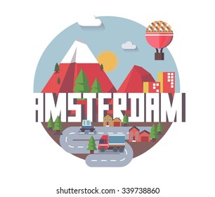 Amsterdam city in is a beautiful destination to visit for tourism.