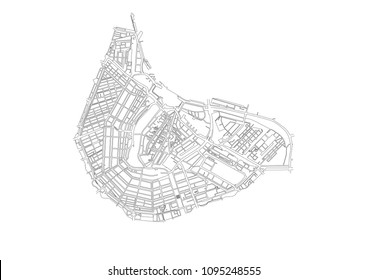 Amsterdam city center overview