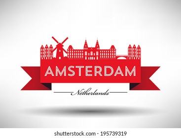 Amsterdam City Typography Design