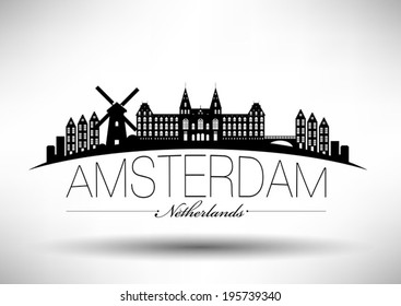 Amsterdam City Typography Design