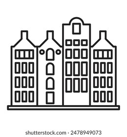 Amsterdam Cityscape Icon Perfect for Travel and Tourism Designs