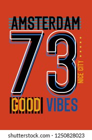 amsterdam good vibes,t-shirt design