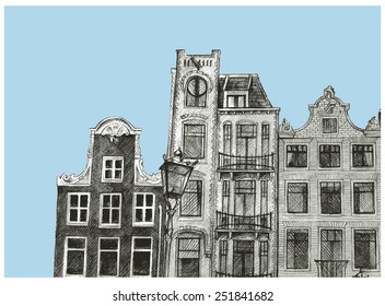 Amsterdam house drawing