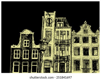 Amsterdam house drawing