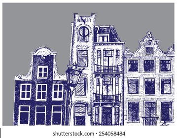 Amsterdam house drawing