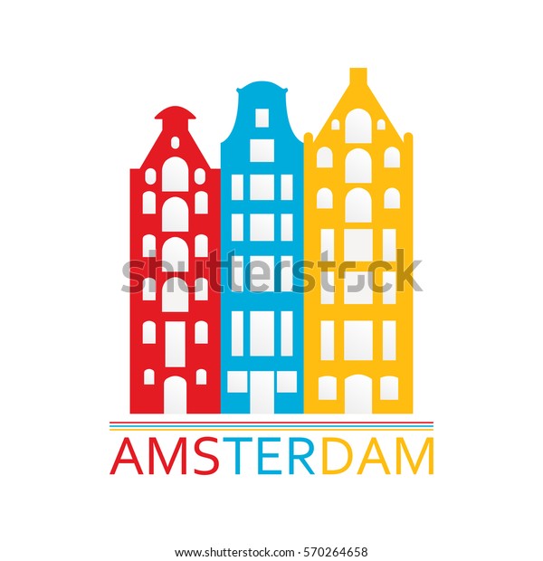 Amsterdam Icon Emblem Holland Netherlands Old Stock Vector Royalty Free 570264658