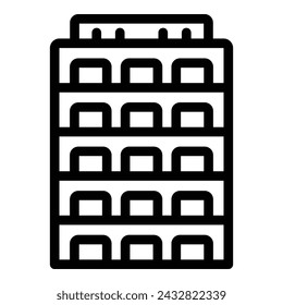 Amsterdam icon outline vector. Dutch infrastructure. Travel city buildings