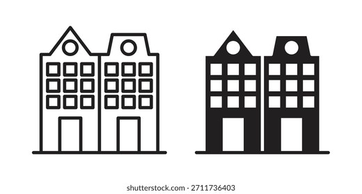 Icono de Amsterdam en formato de Vector moderno simple. Paquete de iconos EPS