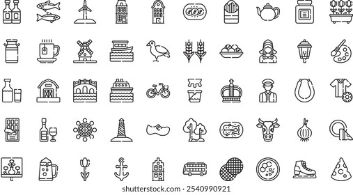 Amsterdam icons High-Quality Vector Icons Collection with Editable Stroke. Ideal for Professional and Creative Projects.