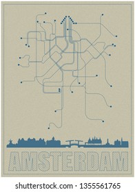 AMSTERDAM METRO MAP