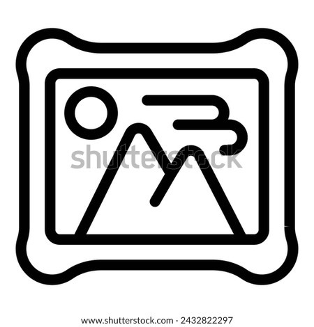 Amsterdam museum icon outline vector. Artistic masterpiece. Cultural history edifice