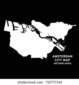 Amsterdam, The Netherlands city map vector