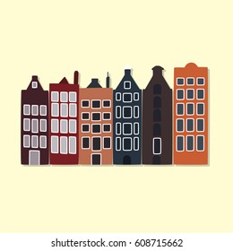 Amsterdam skyline icon, vector illustration design.