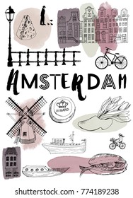 Amsterdam vector poster