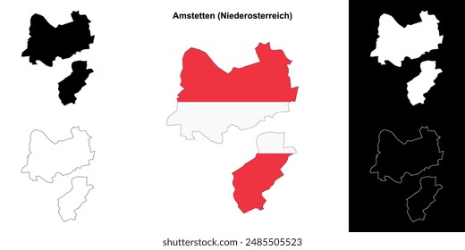 Conjunto de mapas de esquema en blanco de Amstetten