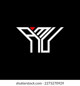 Diseño creativo del logo de la carta AMU con gráfico vectorial, logotipo sencillo y moderno de AMU.