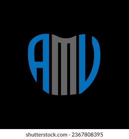 AMU letter logo creative design. AMU unique design.
