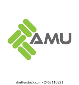 AMU letter logo vector design, AMU simple and modern logo. AMU luxurious alphabet design